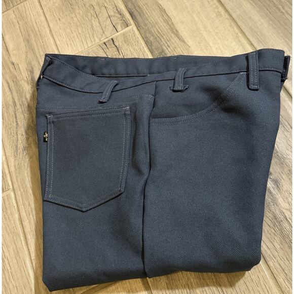 Vintage Levis Sta-Prest 517 Pants Men's 34x32 Bootcut Talon Zip Blue Pants - Picture 7 of 8